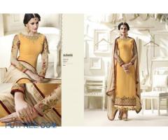 Georgette suit pieces with santoon bottom and chiffon dupatta
