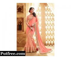 Buy Orange Colour Sarees Online At Mirraw