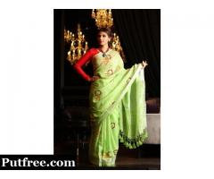 Buy Handwoven Linen Sarees Online At Mirraw