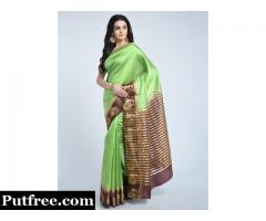 Buy The Latest Tussar Silk Sarees From Mirraw That Are Now In Vogue