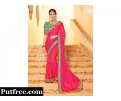 Trendy Pink Sarees In Various Fabrics At Fair Prices