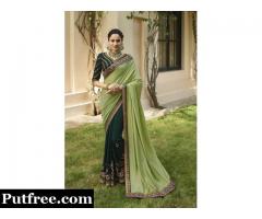 Shop Silk Sarees With Contrast Blouse From Mirraw
