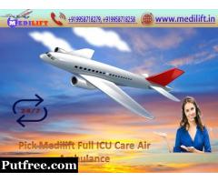 Take Full ICU Setups Commercial Air Ambulance in Patna by Medilift