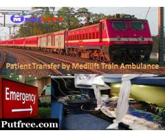 Medilift Train Ambulance from Patna to Mumbai with Advanced Facility