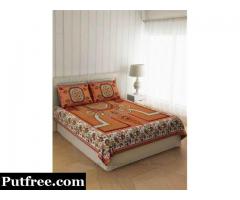 Buy Handmade Printed  Double Bed Sheet From JaipurFabric.com