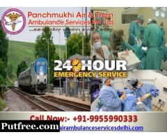 Get Panchmukhi Train Ambulance Services from Guwahati to Delhi at the Economic Fare
