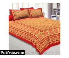 Order Hand Block Bagru Print Double Bed Sheet at Best Price