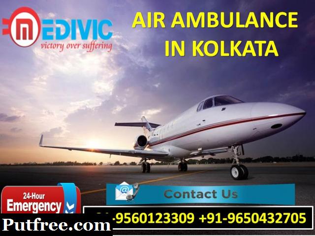 Book Well-Maintained Private Charter Air Ambulance in Kolkata by Medivic