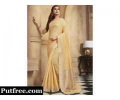 Shop The Latest Pure Linen Sarees Online At Mirraw