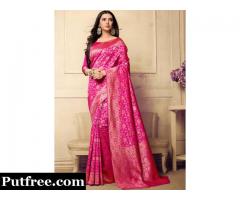 Buy The Latest Collection of Jacquard Sarees From Mirraw