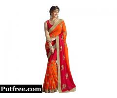 Shop Exclusive Designer Orange Sarees Online From Mirraw