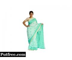 Shop Beautiful Phulkari Sarees Designs Online at Mirraw