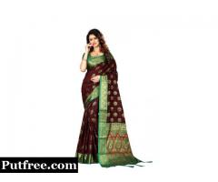 Check out the latest Coffee Colour Sarees Online at Mirraw