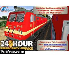 Falcon Train Ambulance from Patna to Mumbai for all people for any type of seriousness