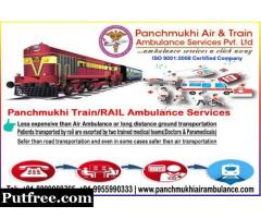 Get Panchmukhi Train Ambulance from Varanasi to Delhi with Supreme Medical Facility