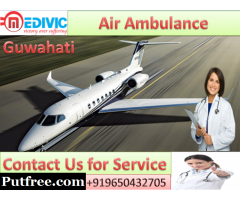 Hire Best Air Ambulance in Guwahati by Medivic Aviation with Medical Team