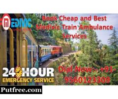 Call Facility 24 Hrs to Book a Train Ambulance from Patna to Delhi with All ICU Tools