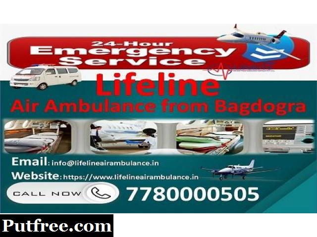Get Lifeline Air Ambulance in Bagdogra to Grant Sufferer Amazing Care in Aircraft