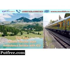 Get Medilift Train Ambulance Service in Guwahati at Low-Cost with Medical Team