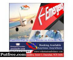 Vedanta Air Ambulance Services in Bagdogra with advanced technology and support