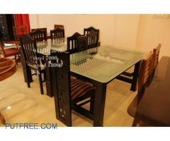 New steel and wooden dining table set 7000, 18000