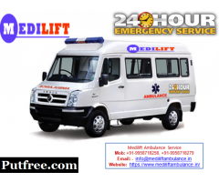 Get Medilift Ambulance Service from Darbhanga to Patna with Expert Medical Team