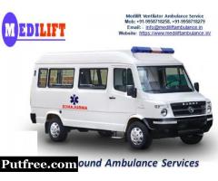 Get Medilift Ventilator Ambulance Service in Ranchi with Best Medical Tools