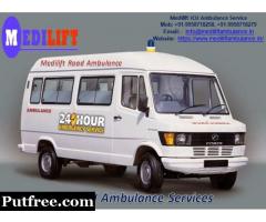 Get Medilift Ventilator Ambulance in Bokaro for Emergency Patient Transportation