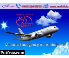 Get 24*7 Hours Medilift Air Ambulance Service in Kolkata