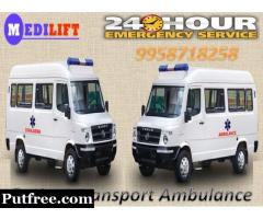 Get Immediate Medilift Road Ambulance Service in Bhagalpur (Bihar) at Low Fare