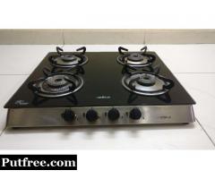 Elica 4 burner gas stove in very good condition