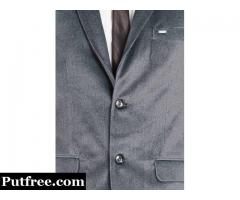 Numero Uno Solid Tuxedo Style Party Men's Blazer (Grey) BRAND NEW