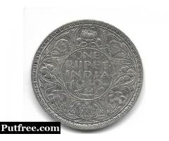 SILVER COIN OF RS.1.00 OF GEORGE VI KING OF 1940