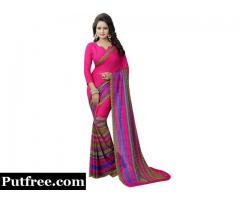 Latest stylish Georgette sarees online at Mirraw